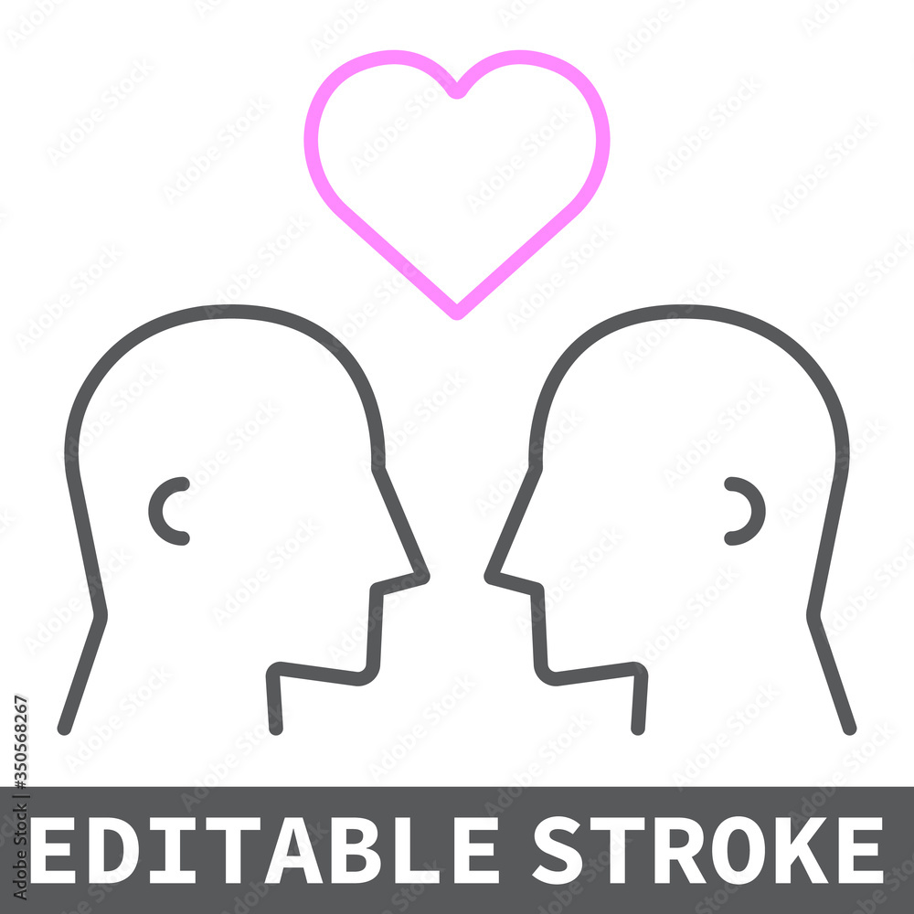 Gay couple color line icon, lgbt and heart, homosexual couple sign vector graphics, editable stroke linear icon, eps 10. Gay couple color line icon, lgbt and heart, homosexual couple sign vector graphics, editable stroke linear icon, eps 10.