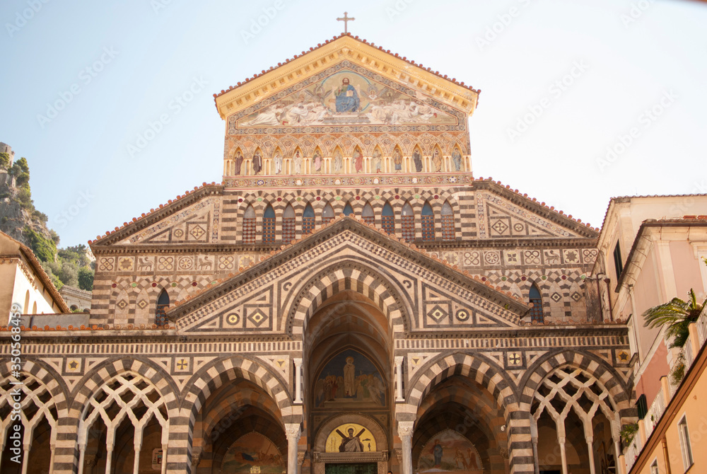 Catedral de Positano, costa amalfitana, Italia