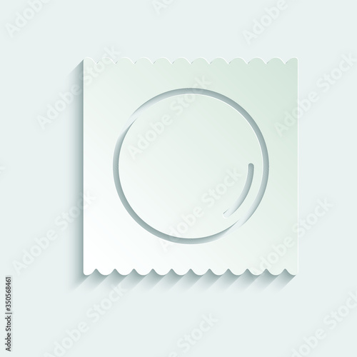 paper condom icon vector icon