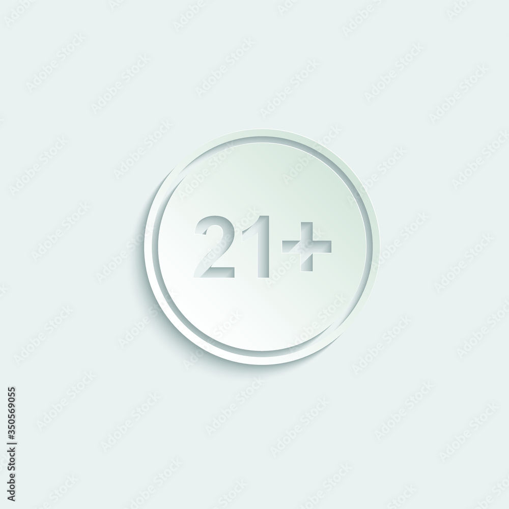 paper 21 plus icon. black vector 21 + plus sign paper 21 plus icon. black vector 21 + plus sign