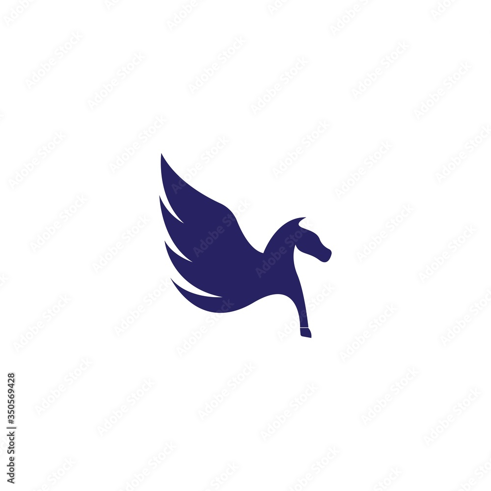 Pegasus horse vector logo template vector Pegasus horse vector logo template vector