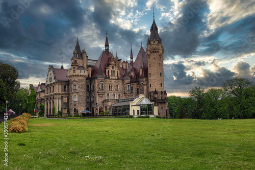 Castle in Moszna, near Opole, Silesia, Poland