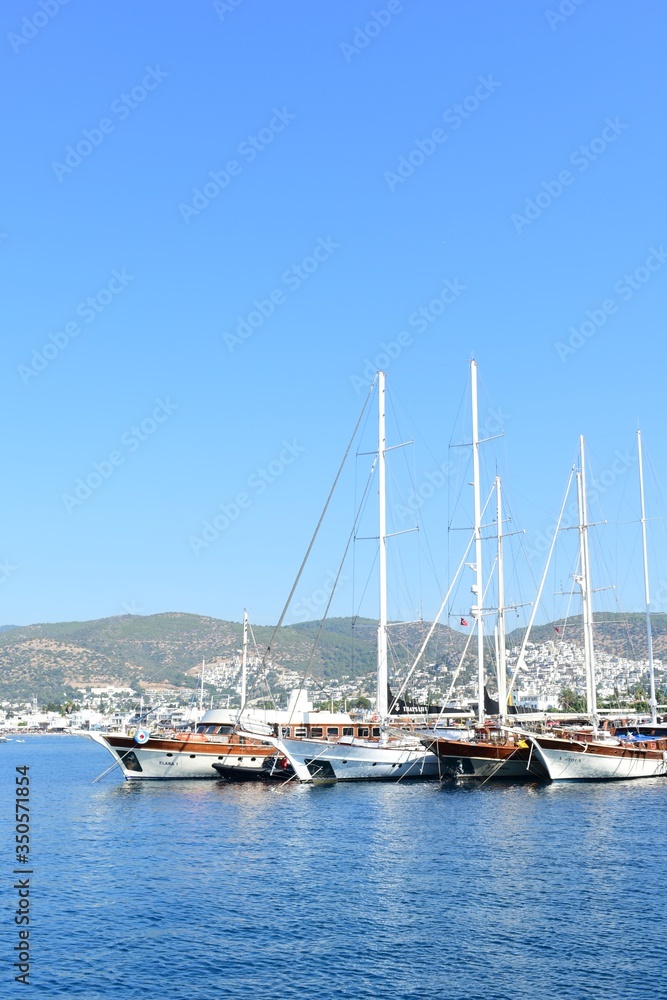 yachts in the bay Bodrum