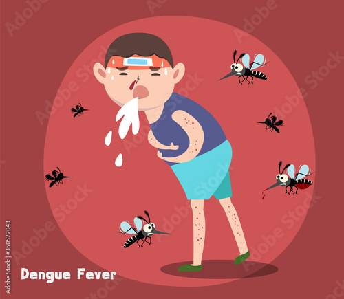 Mosquito the carrier of dengue fever and zika virus. Mosquito control. vector illustration design.