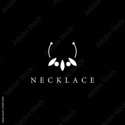 Necklace logo vector icon design