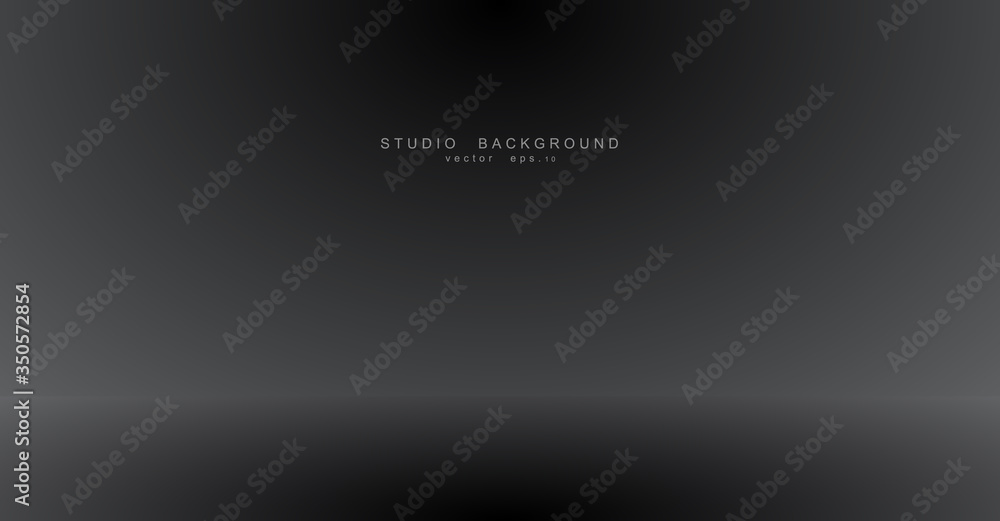 Plakat Abstract gradient black, used as background for display your products . eps10 vector illustration