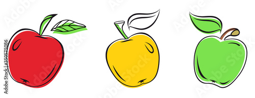 Apples vector illustration