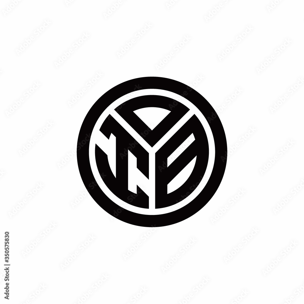 IB monogram logo with circle outline design template IB monogram logo with circle outline design template
