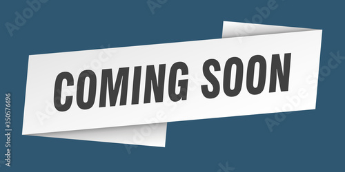 coming soon banner template. coming soon ribbon label sign