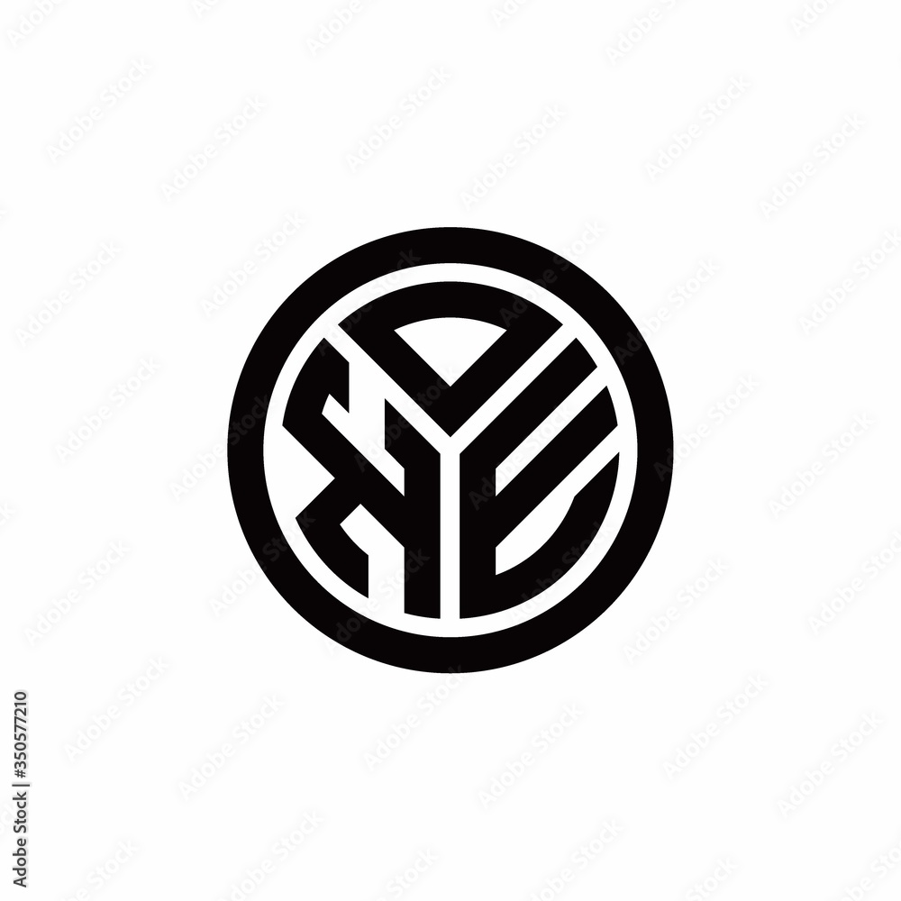 KE monogram logo with circle outline design template KE monogram logo with circle outline design template