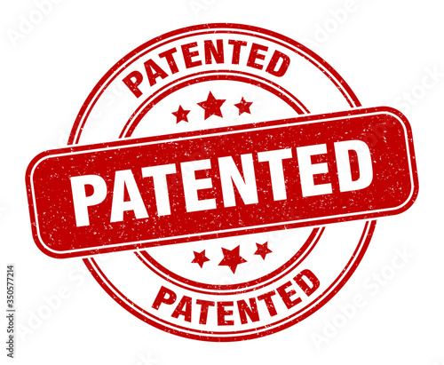 patented stamp. patented label. round grunge sign