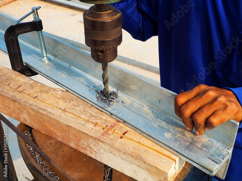 hand tool and equipment for worker on construction site