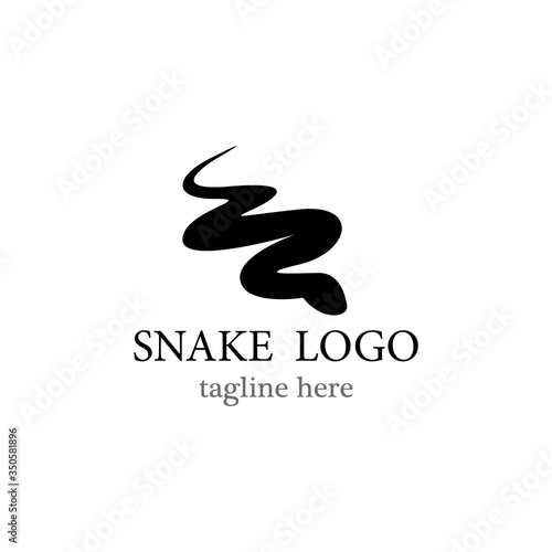Snake logo template vector icon design