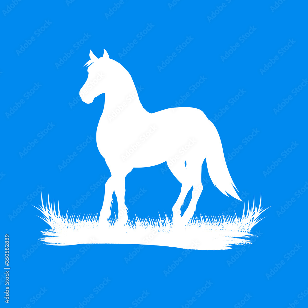 Fototapeta premium horse silhouette. Vector illustration.