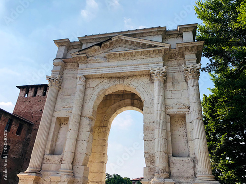 View of the Arco dei Gavi in Verona, Italy