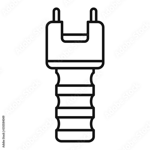 Police electric shoker icon. Outline police electric shoker vector icon for web design isolated on white background