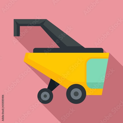 Smart harvester icon. Flat illustration of smart harvester vector icon for web design