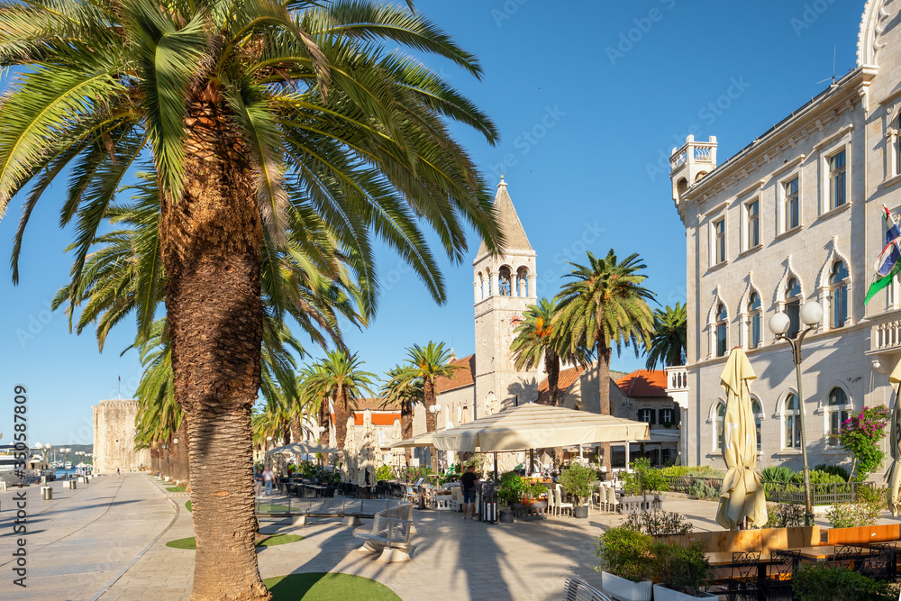 Beautiful summer view of Trogir old town in Croatia