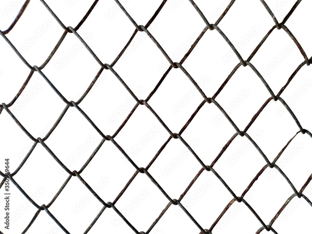 Decorative wire mesh of isolated on white background Decorative wire mesh of isolated on white background