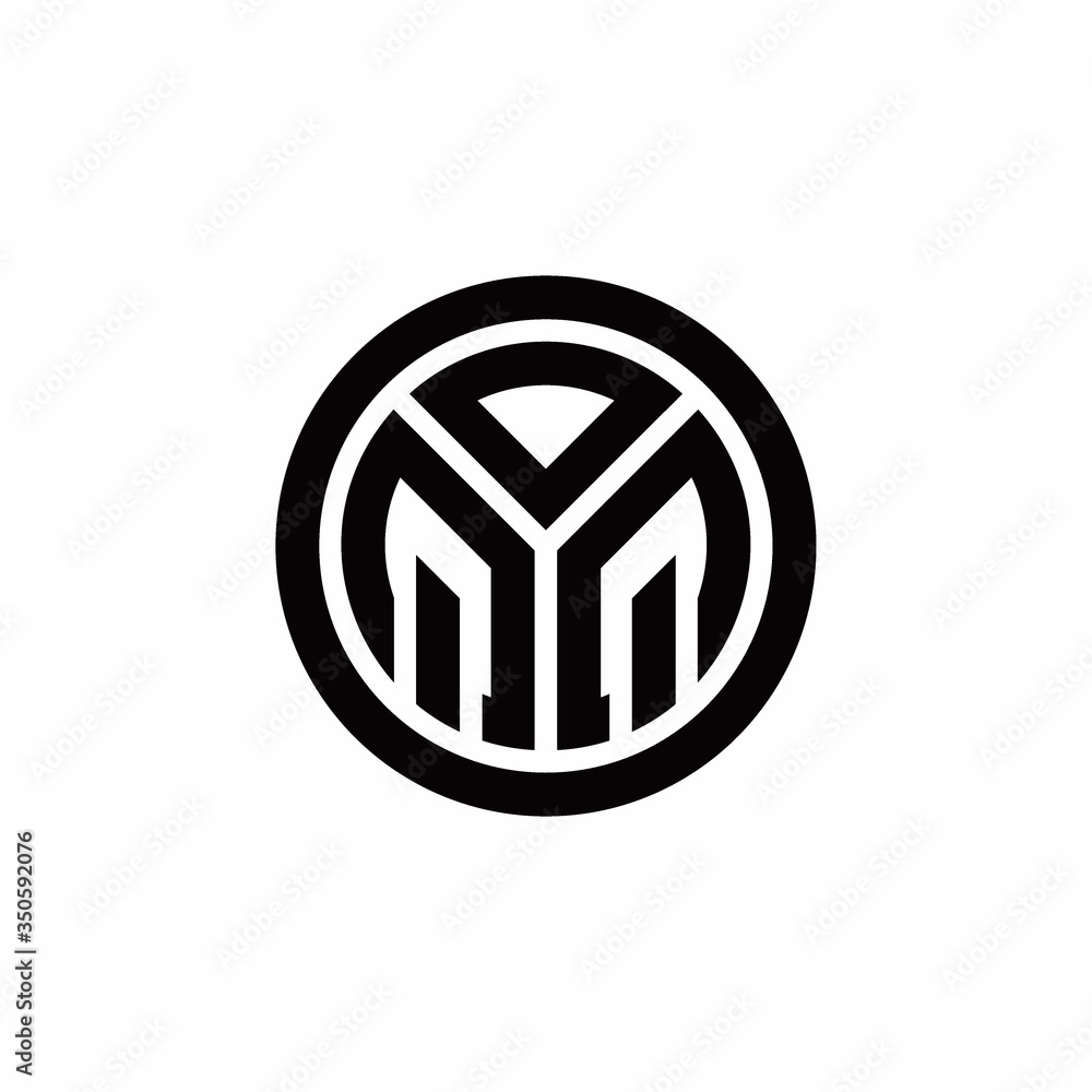 QQ monogram logo with circle outline design template QQ monogram logo with circle outline design template