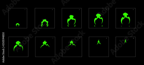 liquid explosion animation effect. Explosion Animation effect. Animation Sprite sheet for games, cartoon or animation. vector style animation effect 1023.