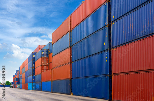 Container yard Background for Logistic Import Export business