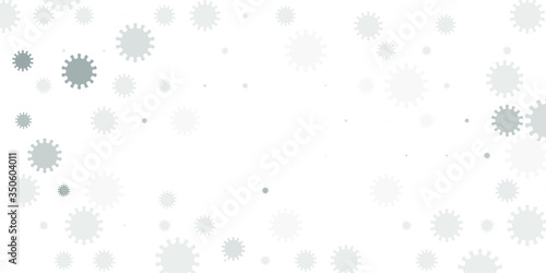 coronavirus with abstract gray virus-cell on white background vector. 
