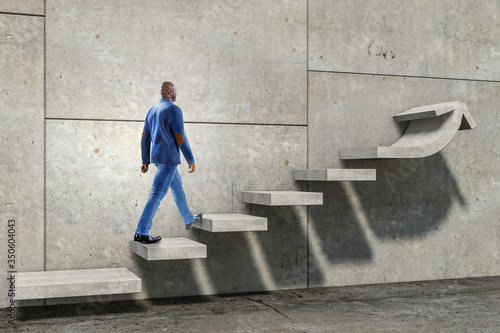 Картината върху платно Image of businessman walking upstairs