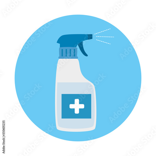 bottle spray sanitizer isolated icon vector illustration design