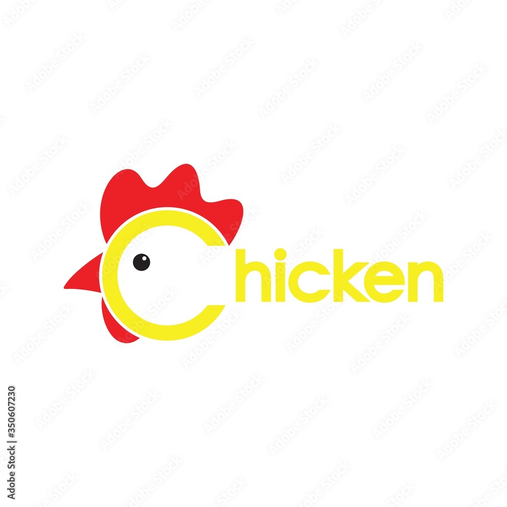 Chicken icon design. Rooster vector illustration. Symbol, Logo design, Emblem. C icon for chicken. Chicken icon design. Rooster vector illustration. Symbol, Logo design, Emblem. C icon for chicken.