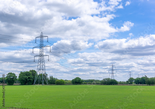 Line of Electricity Pylons