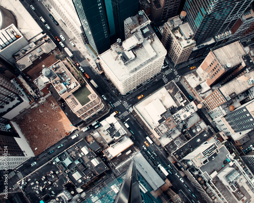 Aerial View of New York City, Manhattan