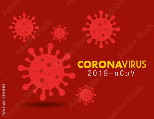 background of particles 2019 ncov coronavirus vector illustration design