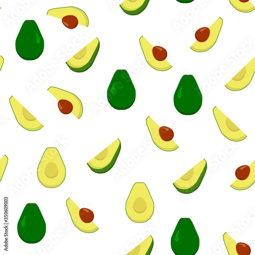 Illustration on theme big colored seamless avocado