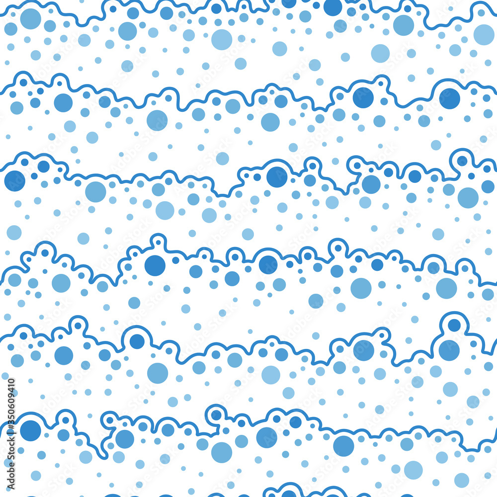 Water background. Soap bubbles. Sea and ocean waves. Seamless pattern blue. Cleaning concept. Wavy seacoast with bubbles. Design prints. Black and white river backdrop. Summer seascape. Vector Water background. Soap bubbles. Sea and ocean waves. Seamless pattern blue. Cleaning concept. Wavy seacoast with bubbles. Design prints. Black and white river backdrop. Summer seascape. Vector
