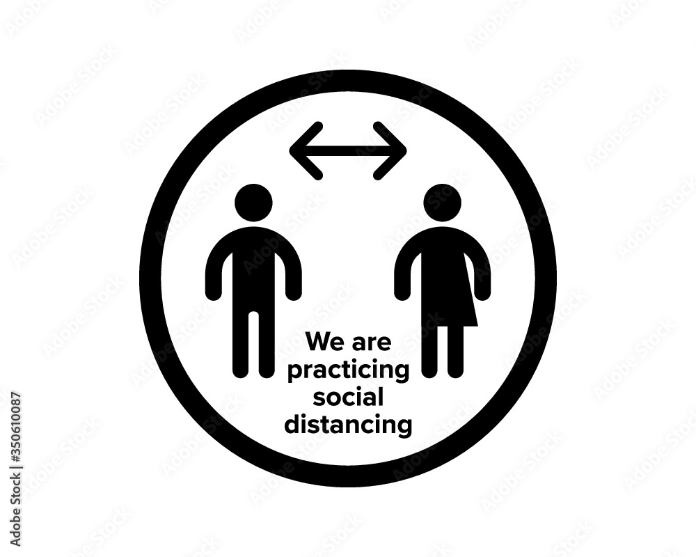 COVID-19 Coronavirus awareness - Social distancing signage COVID-19 Coronavirus awareness - Social distancing signage