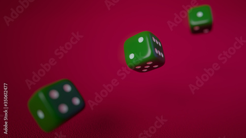 Lancé de dés vert