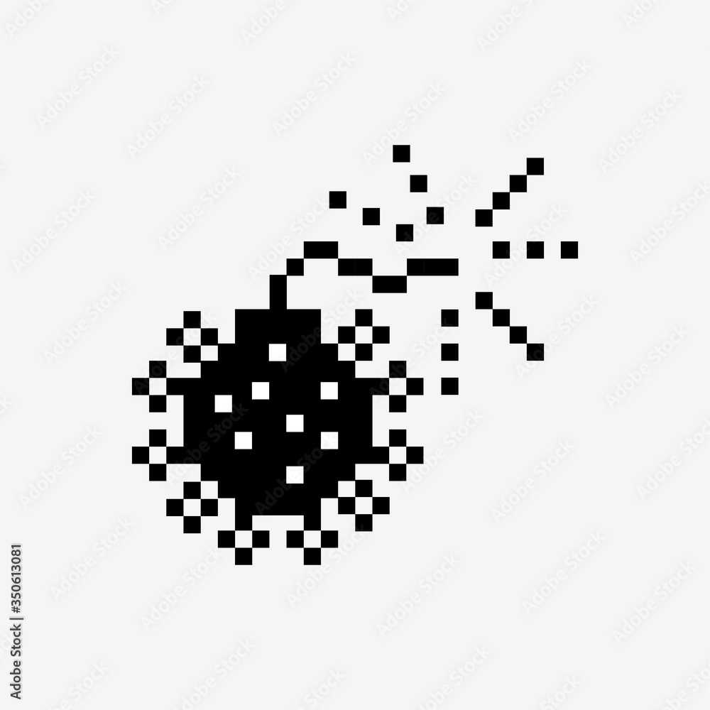 COVID-19 Coronavirus awareness - Bomb the virus icon and symbol