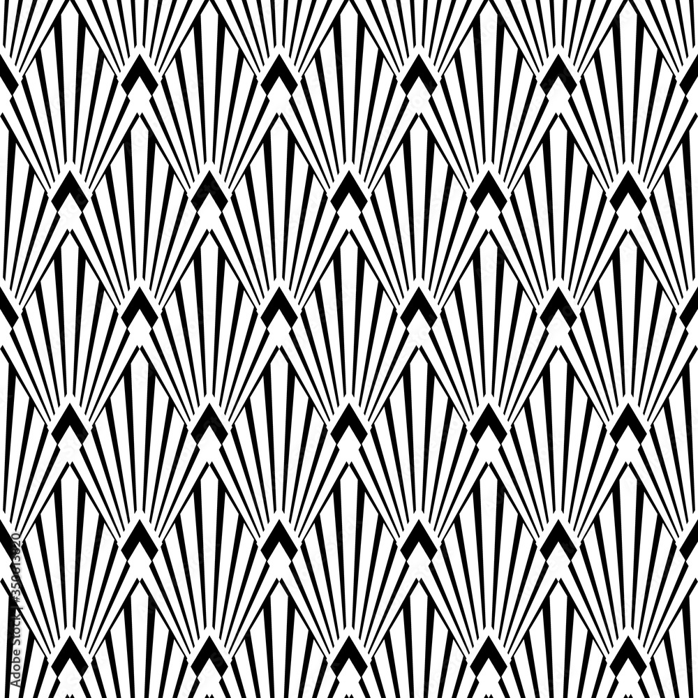 Art deco. Nouveau gatsby seamless pattern. Laser cutting. Geometric nouveau tile. Vintage gatsby