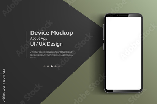Smartphone isometric perspective view. Template for infographics or presentation UI design interface. vector illustration