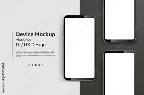 Smartphone isometric perspective view. Template for infographics or presentation UI design interface. vector illustration