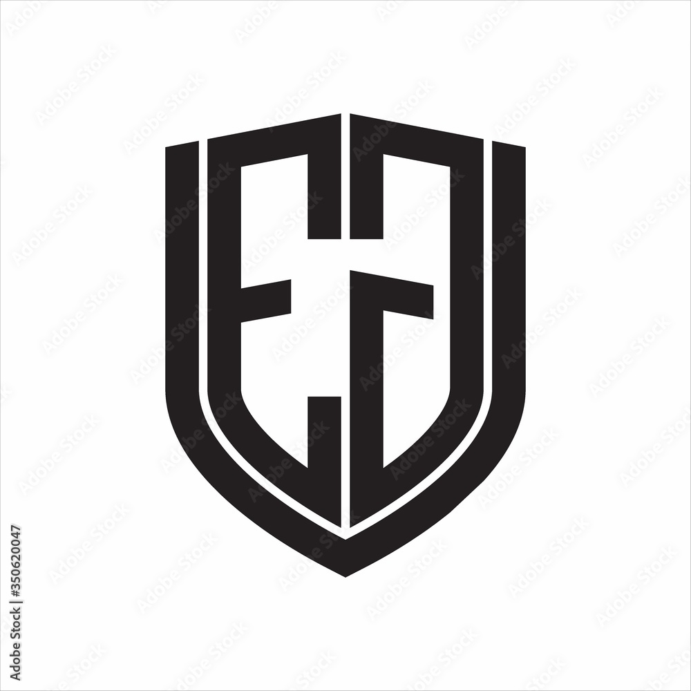 EG Logo monogram with emblem shield design isolated on white background EG Logo monogram with emblem shield design isolated on white background