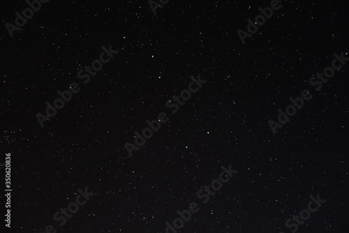 Bilde på lerret Night sky in black with the Big Dipper asterism and other stars in May Northern