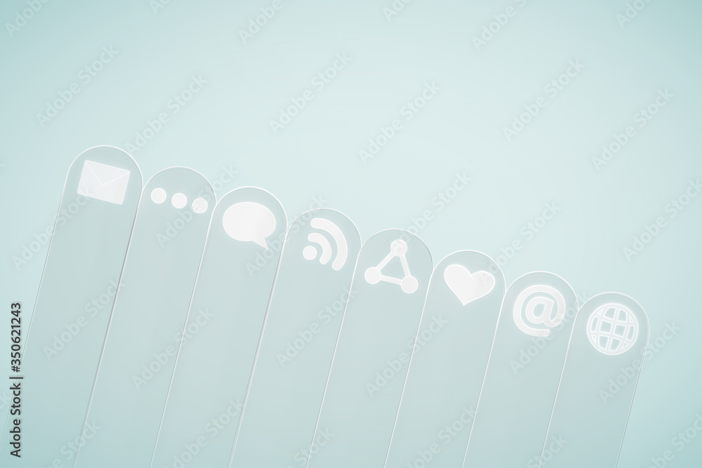Social media Icon 3D rendering. Social media Icon 3D rendering.