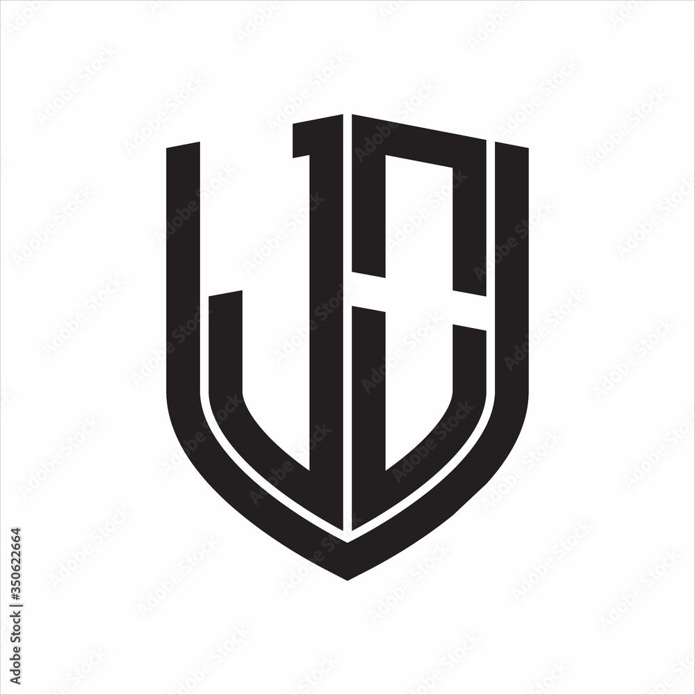 JO Logo monogram with emblem shield design isolated on white background JO Logo monogram with emblem shield design isolated on white background