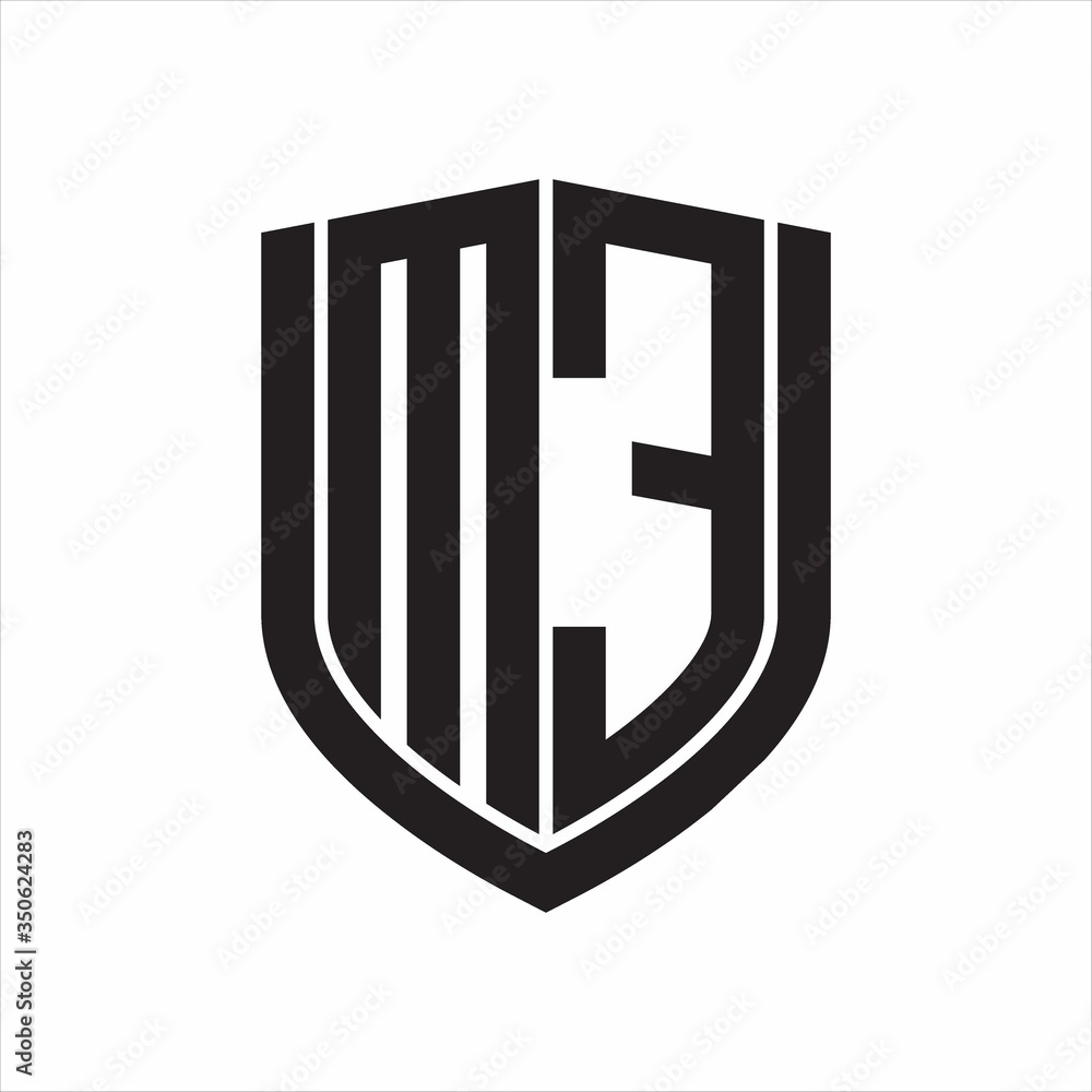 ME Logo monogram with emblem shield design isolated on white background ME Logo monogram with emblem shield design isolated on white background