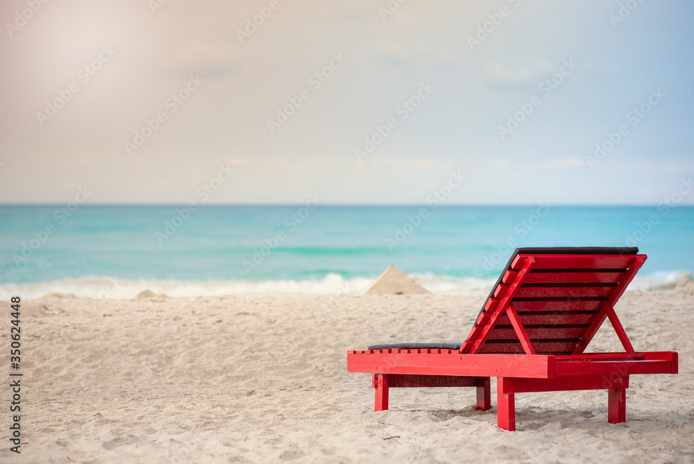 Wooden chair on the beach at Koh Kood(kood island) , Thailand