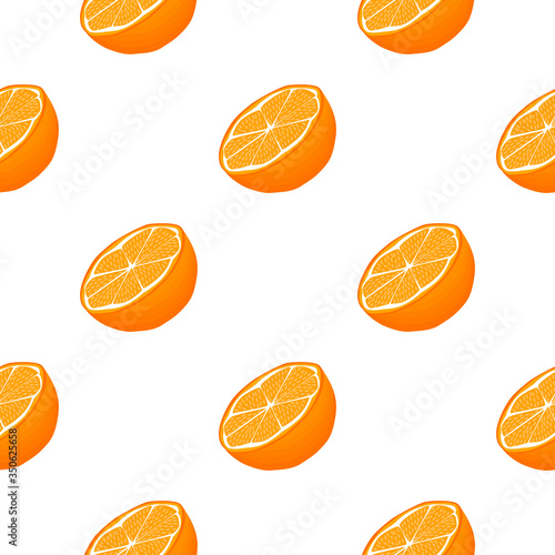 Illustration on theme big colored seamless orange