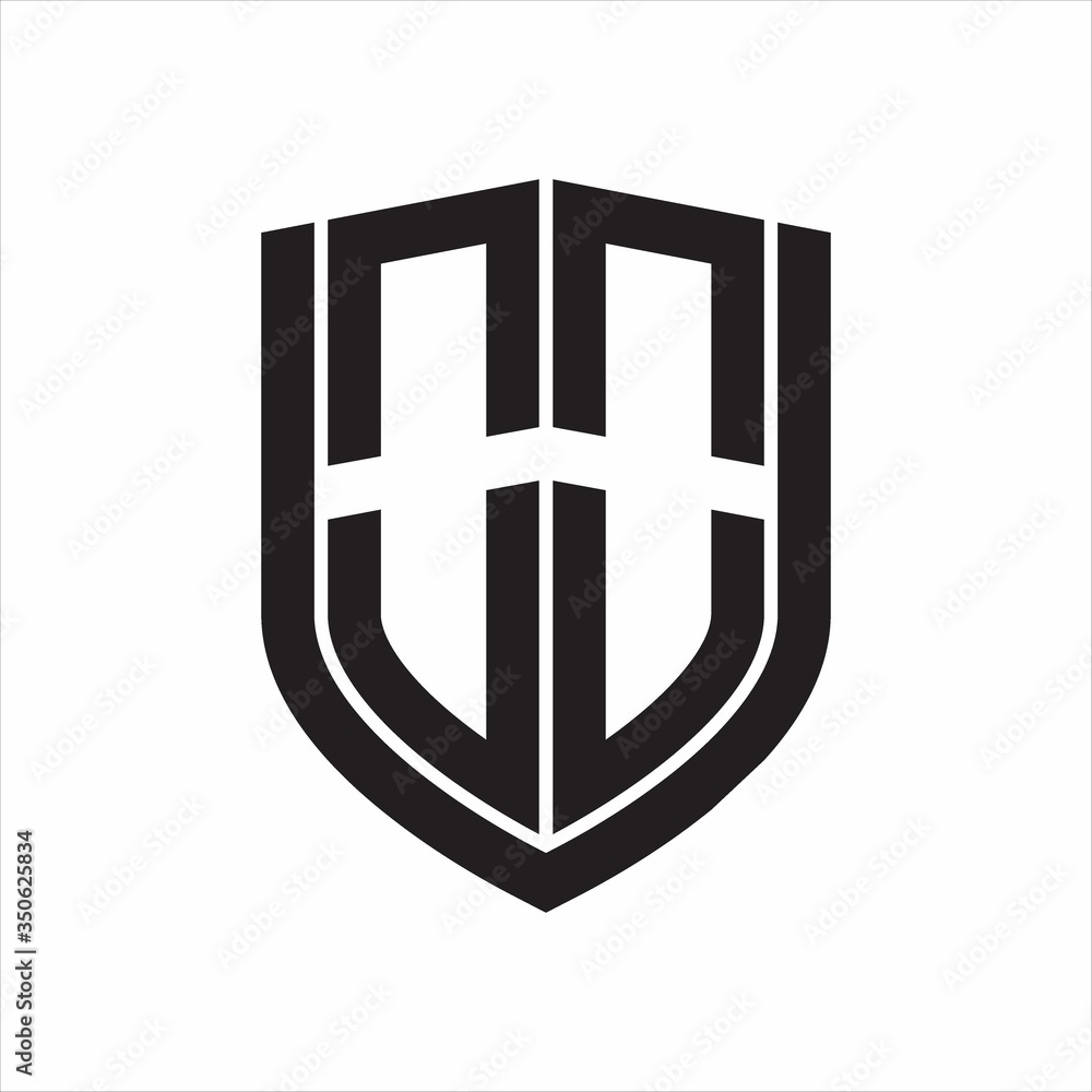 OO Logo monogram with emblem shield design isolated on white background OO Logo monogram with emblem shield design isolated on white background
