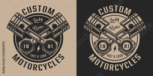 Vintage motorcycle repair service label